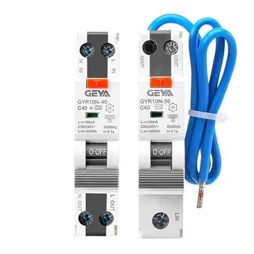 Disjoncteur différentiel 18 mm GYR10N protection surintensité court-circuit