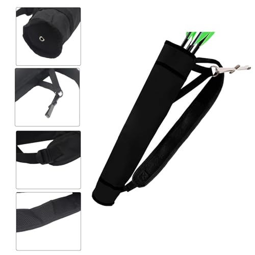 KURUGEILI Bogenschießen Quiver Rücken und Hüfte Quivers Einstellbare Pfeil Rucksack Tasche Halter Seite Hüftpfeile Tasche für Compound Recurve Bogen Praxis Ziel Jagd