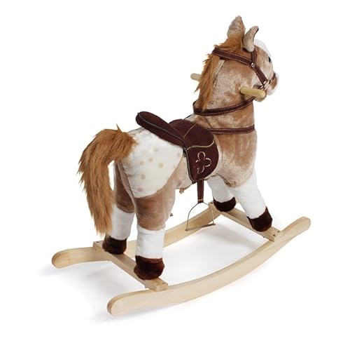 Bayer Chic 2000 405 07 - Schaukelpferd, Schaukeltier mit Sound, Hellbraun, 75 x 30 x 71 cm, Braun
