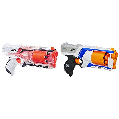 NERF Strongarm N-Strike Elite Toy Blaster with Rotating Barrel, Slam Fire & Nerf N Strike Elite Strongarm Toy Blaster with Rotating Barrel, Slam Fire, and 6 Official Elite Darts