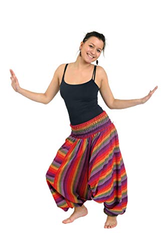 Sarouel Fun Rainbow Punky violet taille unique pantalon bouffant ethnique