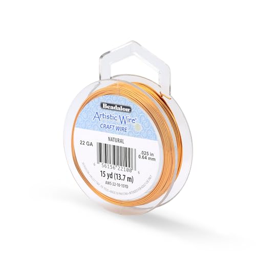 Image of Artistic Wire, 22 Gauge Tarnish Resistant Colored Copper Craft Wire, Natural, 15 yd