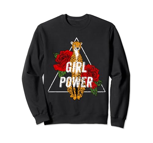 Girl Power Rose Cheetah Sudadera