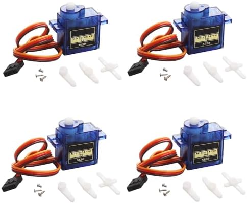 4 pe&ccedil;as SG90 9g Micro Servos Motor Kit para projetos Arduino, RC ...