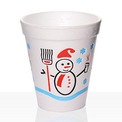 1000 x Styroporbecher Schneemannbecher 0,2 l Thermobecher Glühweinbecher 200ml