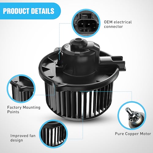 Image of Nilight HVAC Heater Blower Motor Fan Fit for Toyota Corolla Matrix 2003 2004 2005 2006 2007 2008, Replaces 8710302370 700057 TO3126102 87103-02070 8710302050 615-50187