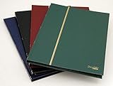  16 Schwarze Seiten A4 Prophila Leuchtturm Briefmarken-Einsteckbuch blau