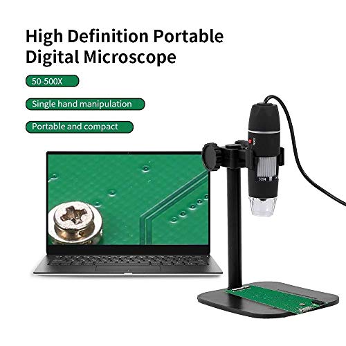 FHISD Vergrößerung Endoskop Digitalmikroskop Zoom HD-Mikroskop USB-Lupe 8 LED-Leuchten Monokularer Betrachtungskopf – Bild 6