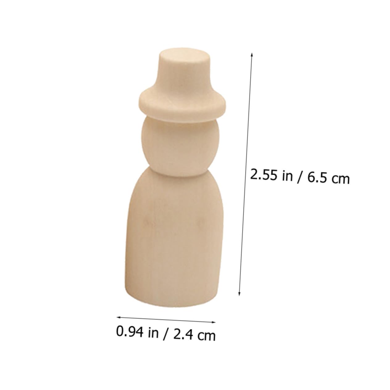 Muñecas de Madera sin Pintar y Manualidades para 55 Piezas Mesa
