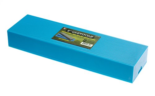 SE 8-Inch Silicon Carbide Double-Sided Whetstone - Sharpening Stone with 120 and 240 Grits, Includes Blue Storage Case SS72BK