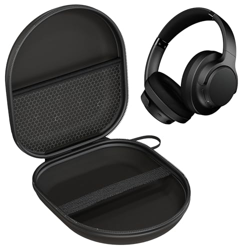 Image of Sounce Headphone Case Compatible with Boat Rockerz 512 ANC | Portable Carrying Case Cover | Hard EVA Shell Travel Storage Case with Shockproof, Waterproof, and Premium Protective Cover - (Black)