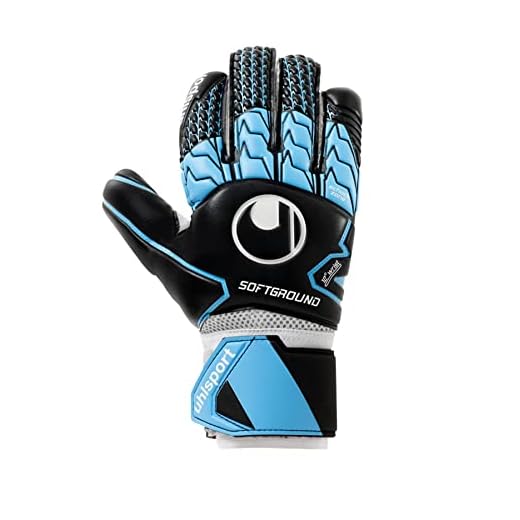 uhlsport Unisex – Erwachsene Soft HN COMP Torwarthandschuhe, Fußballhandschuhe, schwarz/skyblau/weiß, 9