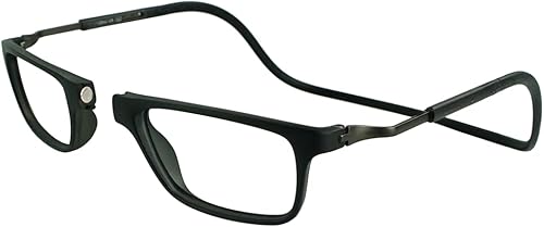 Clic Slastik - Lentes de lectura magnéticos para lectores de computadora, banda suave, lentes reemplazables, patillas ajustables, Bodo (XL-XXL)