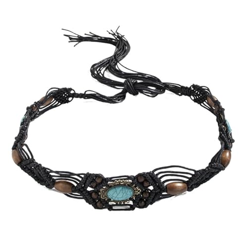 Ethnic Weave Waist Belt for Ladies Dress Slimming Versatile Fringed Rope Belt Fashion Tassel Waist Chain