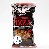 Pork King Good Pepperoni Pizza Pork Rinds (Chicharrones) (4 Pack) Keto Snacks