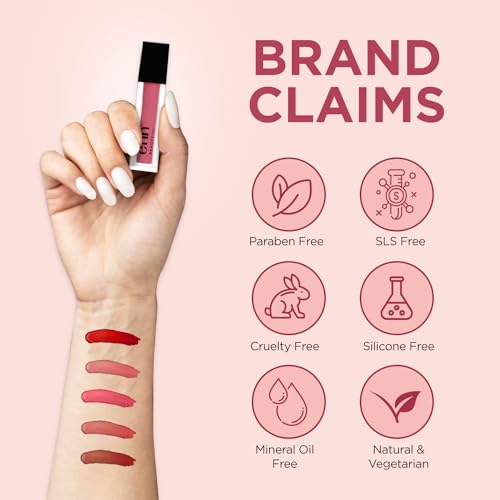 Image of ENN Beauty Semi Matte Liquid Lipstick, Long Lasting Waterproof Non Transfer Smudge Proof, Cosmo Pink - 1.5ml