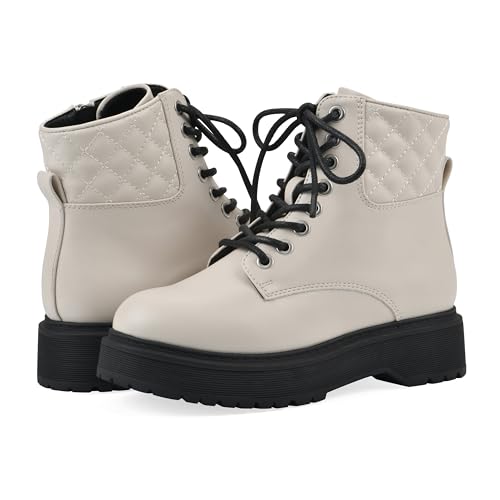 WHITE MOUNTAIN KIDS Girls' Prestan Lace-Up Lug Sole Combat Ankle Bootie2