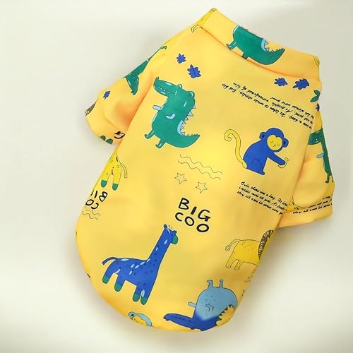 French-Bulldog-Clothes-Cartoon-Fall-Dog-Fleece-Sweaters-for-Medium-Size-Dogs-Girl-Boy-Frenchie-Dog-Winter-Clothes-for-Small-Medium-Dogs-Pomeranian-Teddy-Pug-Boston-Terrier-YellowL