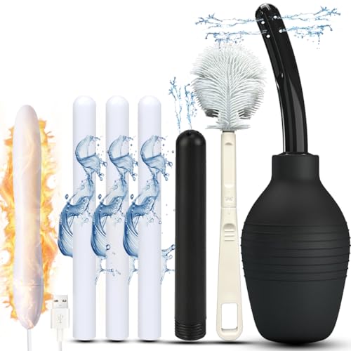 Accessories for Full Size Sex Doll Care Kit Maintain Bundle for Sexdoll Torso Male Adult Toy Heating Rod Drying Stick Cleaning Brush Vagina Anal Cleaner Essentials Set for Real Love Doll - Black