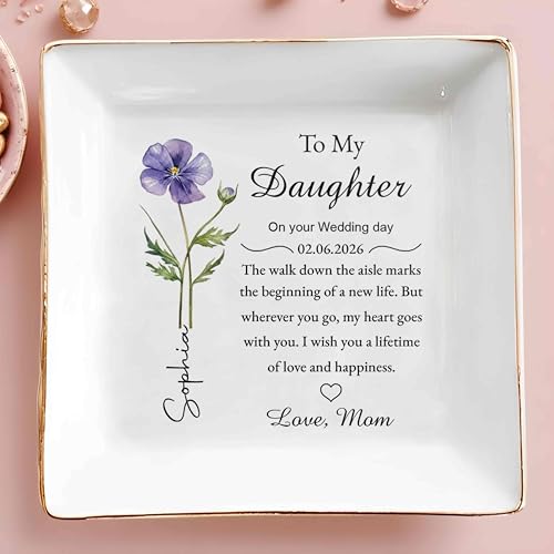 Huglift Personalized Ceramic Jewelry Dish