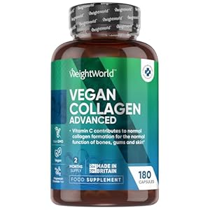 Vegan Collagen Supplements for Women & Men – 2 Months Supply – Plant-Based Vegan Collagen Capsules with Hyaluronic Acid, Vitamin E & VIT C – Vegetarian Collagen