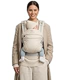 manduca XT Baby Carrier   Porte Bebe   Siège ajustable, s'étend du nouveau né au tout petit   Porte bébé avec 3 options de portage, Monochrome Creme