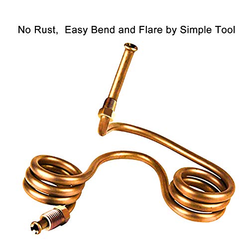 Muhize Brake Line Fittings - 32 Pcs Brass Brake Line Fitting Kit For 3/16" And 1/4" Inverted Flares Brake Line Tube #TOP7