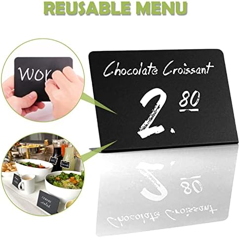 Mini Chalkboards Labeling Set of 20, Reserved Signs for Gastronomy Price Tags Signs Place Cards for Wedding Small Chalkboards 4 x 3 inch