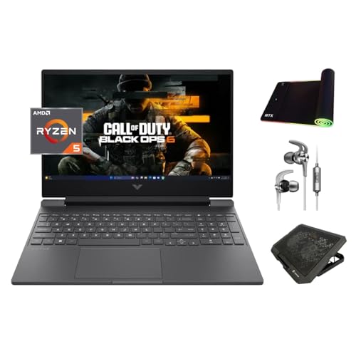 HP Victus �Q�[�~���O�m�[�g�p�\�R���A144Hz 15.6�C���` �t��HD IPS�ARyzen 5 7535HS (Beats i7-1225U)�ARadeon RX 6550M GPU�A64GB DDR5 RAM�A1TB SSD�AHDMI 2.1