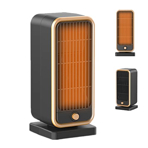 Heizlüfter Energiesparend, 500W KeramikHeizlüfter Sicher Energiesparend Leise Überhitzungsschutz Raumthermostat für Bad Schlafzimmer Wohnzimmer Büro Cover