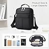 SPAHER Man Bag Men's Handbags & Shoulder Bags Messenger Business Bag Waterproof Cross Body Bag Satchel Sling Travel Bag Oxford Daily Side Bag Men with Adjustable Shoulder Strap for 11 inch Ipad Black #3