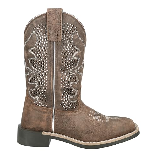 Smoky Mountain Western Boots Girls Willow Vintage Chocolate 3406C3