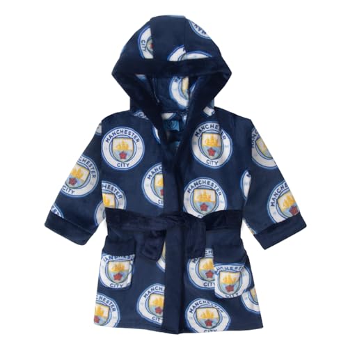 Robe de chambre Manchester City bébé pour des matins doux au chaud
