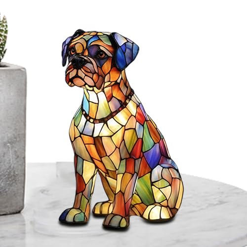 Lámpara LED de mesa | Luces nocturnas con tema de perro Bassetto para mesita de noche de resina – Luces decorativas sin cable para habitación de niños, salón, mesita de noche, estante casa