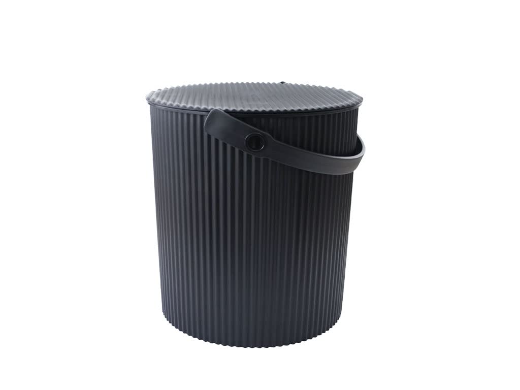 Hachiman Omnitool Eimer LL, lebensmittelecht (geprüft), ohne Giftstoffe und Weichmacher, frostsicher bis -20°C und hitzebeständig bis 120°C, belastbar bis 150kg, schwarz