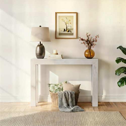 Plank+Beam Modern Solid Wood Console Table, 46.25 Inch, Sofa Table,