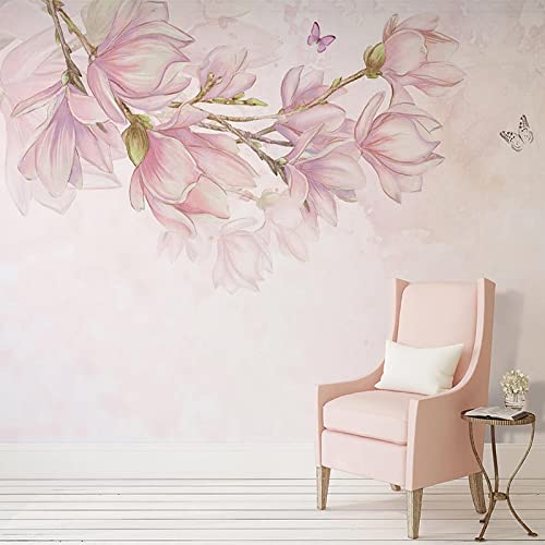 XTSWallpaper Papel Pintado Mural Autoadhesivo 3D 200X150Cm Rosa Plantas Flores Efecto 3D Pegatinas De Pared Autoadhesivo Pvc Impermeable Papel Tapiz Mural Decoración De Pared Arte