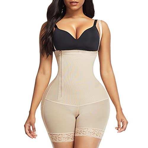 Body Shaper for Women Tummy Control Shapewear Side Zipper Open Bust Fajas for Ladies Daily Life