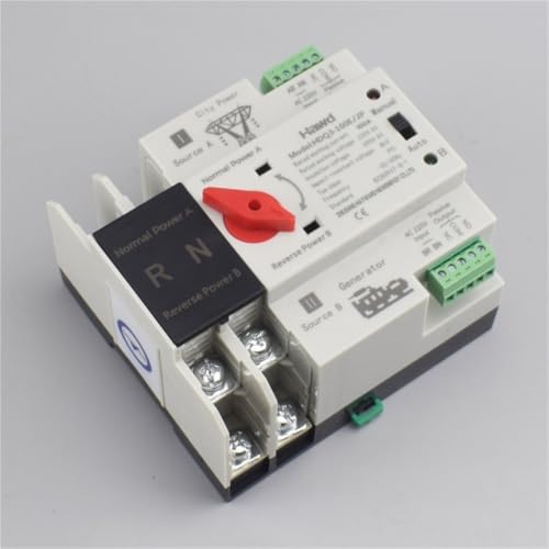 Interruptor ATS contra apagones con selector automático de doble potencia 125A
