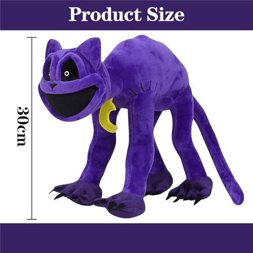 Smiling Critters Plush Toys, Smiling Critters Plüschtier, Smiling Critters CatNap Plush, Horror Monster Plush, Lächelnde Critters Plüsch, Gruseliges lila Monster Smiling Critters catnap Plüschtier