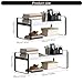 Metal Desk Organiser Shelf Stackable Storage Stand Desktop Bookshelf Space Saving Bookcase Desktop Shelves for Office