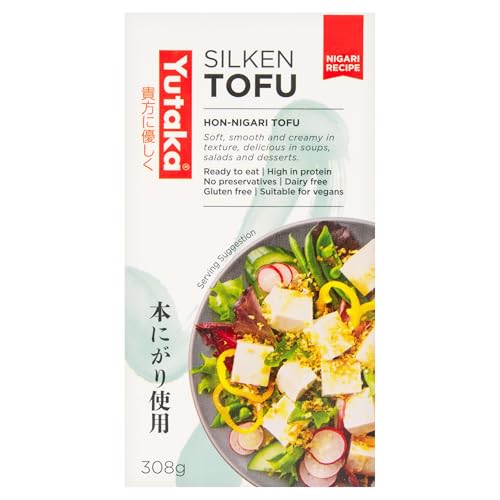 Yutaka Silken Tofu 308g | Smooth & Creamy Japanese Soybean Curd | High Protein | Vegan | Gluten-Free | Ideal for Cooking Desserts Soups & Salads