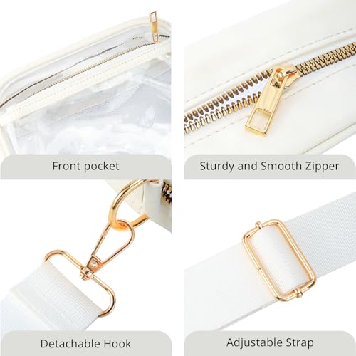 Image of MOMSIV Clear Bag for Stadium Events, Crossbody Transparent Bag for Concerts Sports Events, Purses for Men & Women