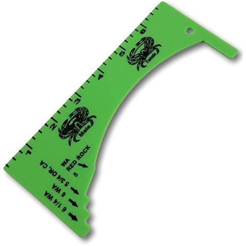 Dungeness Crab Measure - Gauge for Oregon, Washington & California (Made in USA) (Lime Green) Cover