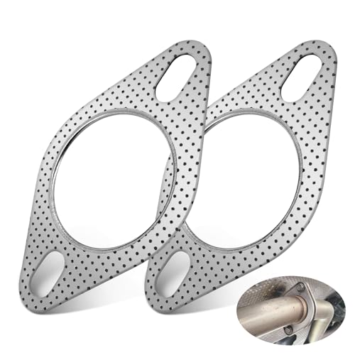Junta de brida de escape de 2,5 pulgadas, junta de brida de escape, 2 unidades, juntas de escape, juntas de colector de escape de 2,5 pulgadas de diámetro interior, kit de reparación de tubo de escape