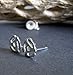 45 Record Adapter Spider Stud Earrings Sterling Silver Handmade in USA (M, Polished Sterling Silver)