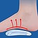 FOMIYES 3pairs Gel Arch Support Cushions Self-Adhesive Foot Arch Inserts for Non- Design for Sneakers High Heels and Sandals Comfortable Support Pads