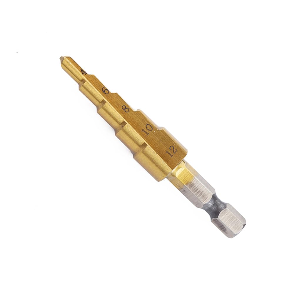 Shallho 1/4" Hexagon Schaft 4-12mm Titan beschichtete Spiral