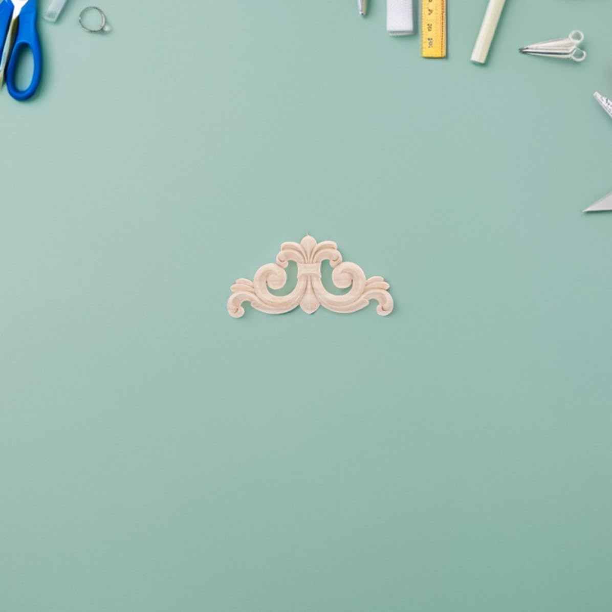 2pcs Wood Applique Corner Onlay for Doors and Wooden Surfaces Xmas