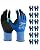Safety Work Gloves MicroFoam Nitrile Coated-12 Pairs Pack,Blue Seamless Knit Nylon Glove with Black Micro-Foam Nitrile Grip,Ideal for General Purpose,Automotive,Home Improvement,Painting(Extra Large)